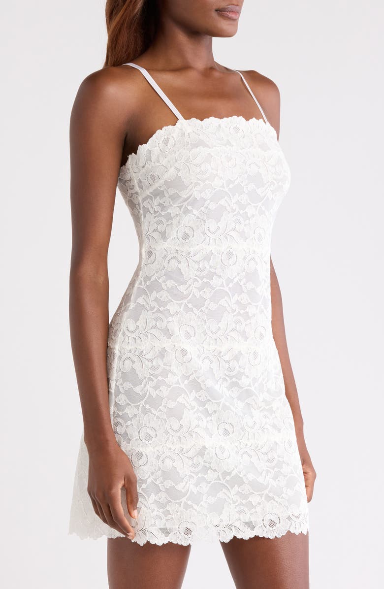 Natori Peony Lace Chemise, Alternate, color, Warm White