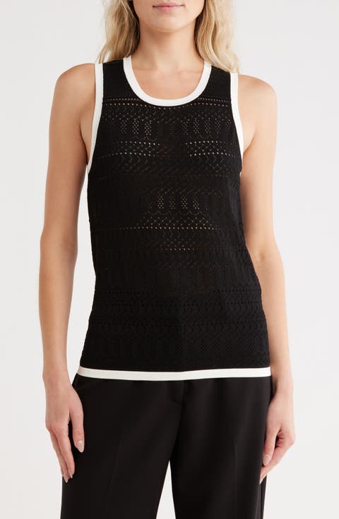 Pointelle Sleeveless Sweater
