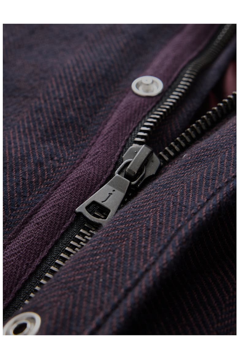 Jameson Herringbone Snap Jacket, Alternate, color, MERLOT