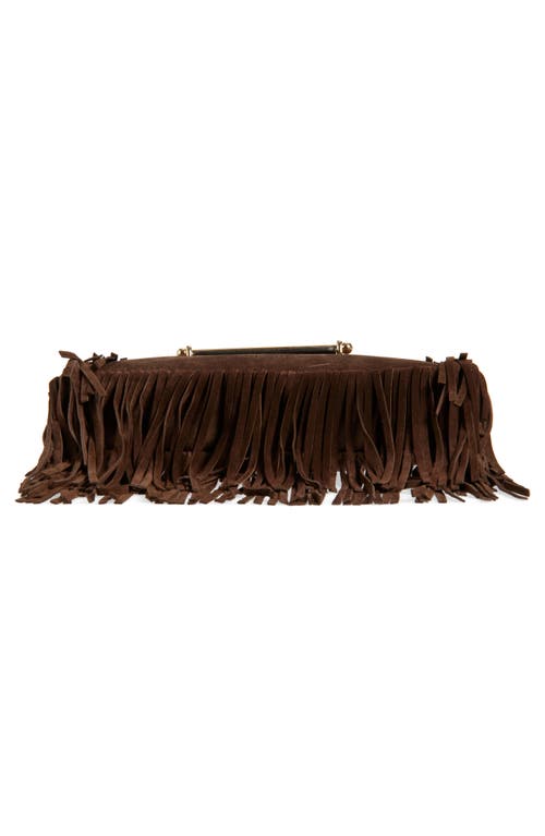 Strathberry X Cinq À Sept Multrees Omni Fringe Suede Hobo Bag In Brown