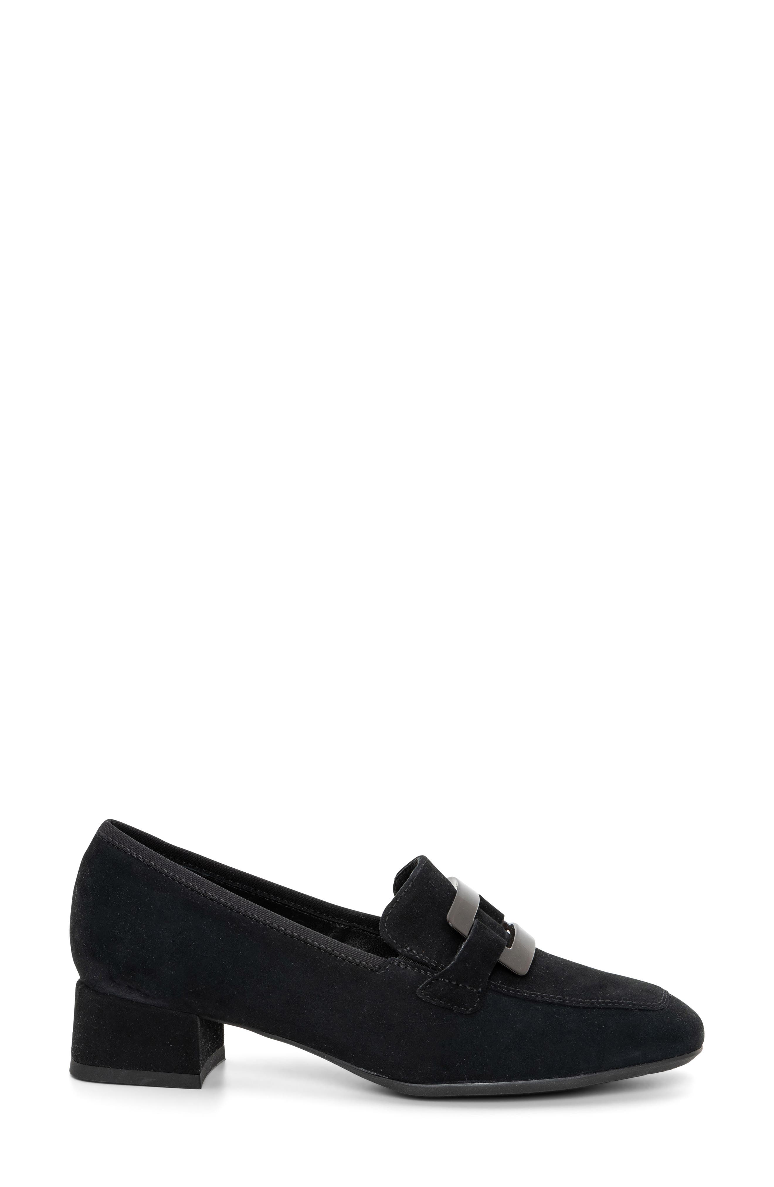 ara Glimmer Loafer Pump, Alternate, color, Black