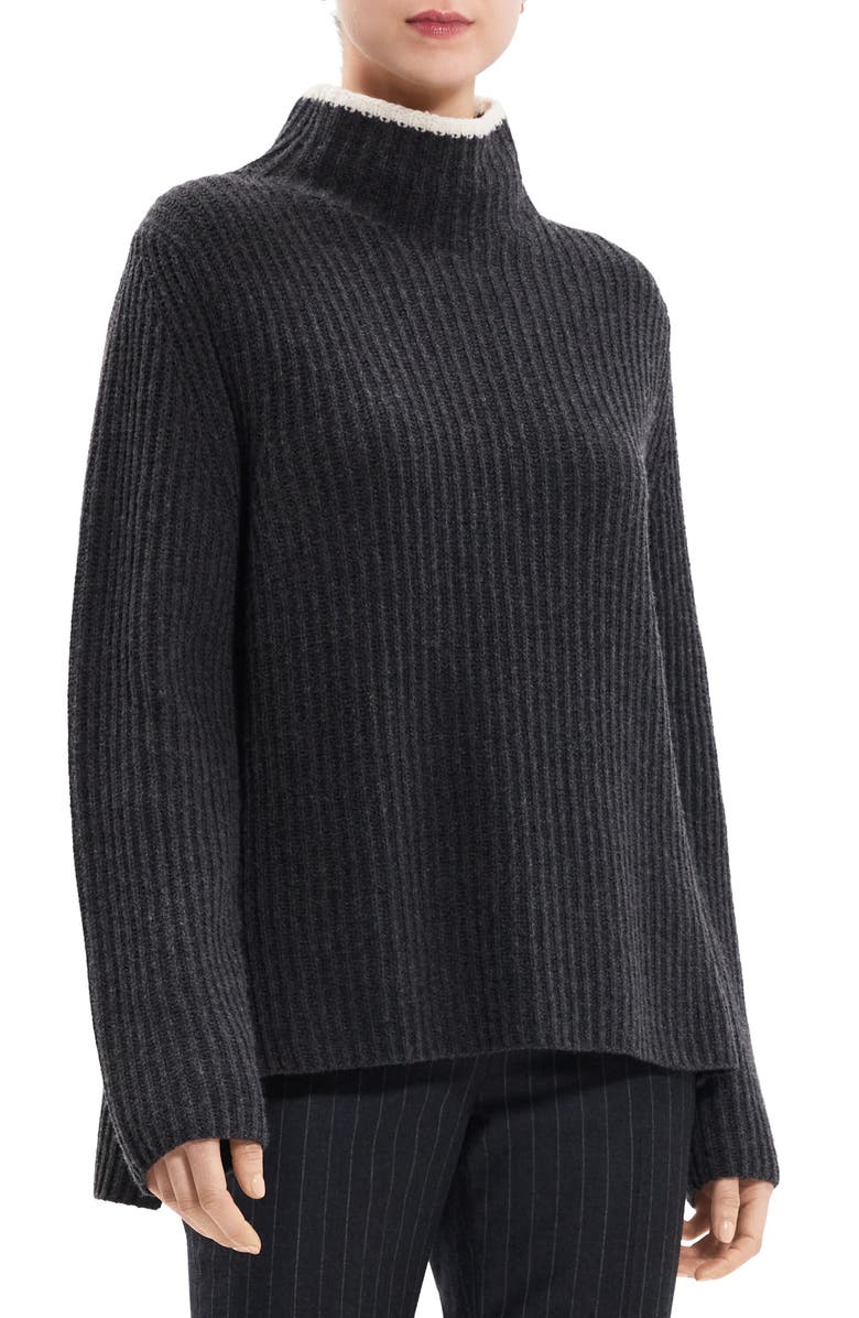 Theory Karenia Rib Wool & Cashmere Sweater, Alternate, color, 