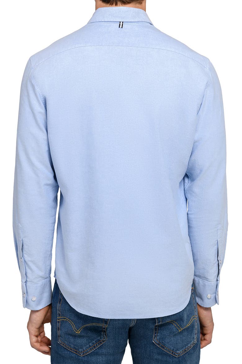 Solid Oxford Woven Long Sleeve Basic, Alternate, color, BLUE