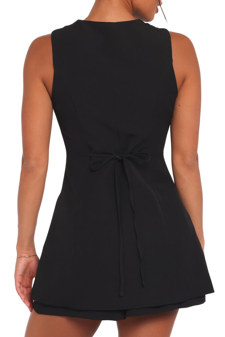 Amanda Sleeveless Split Front Tunic, Alternate, color, BLACK