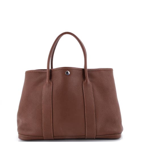 Pre-owned Hermes Hermes Garden Party Tote Leather 36