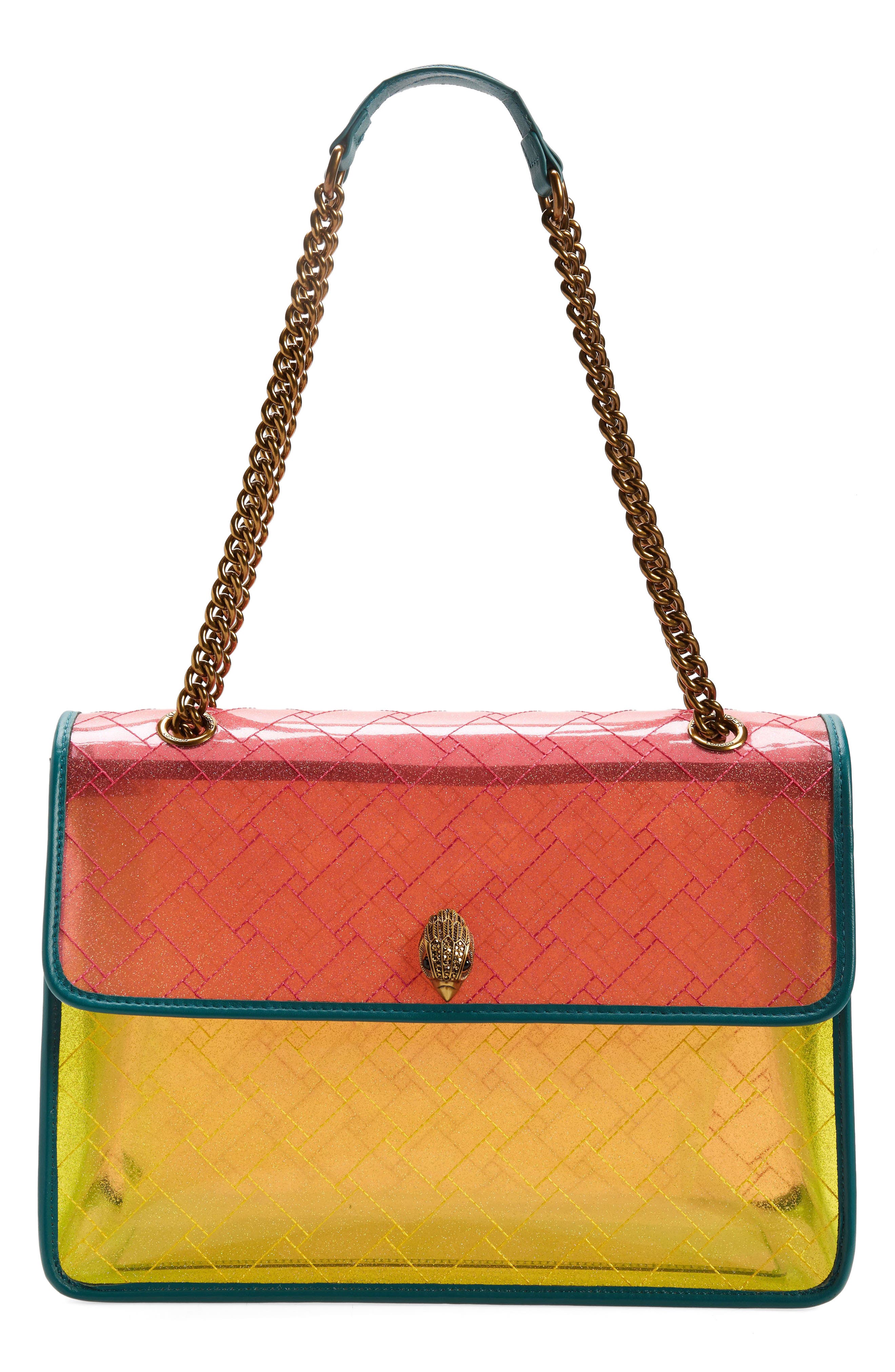 Kurt Geiger London XXL Kensington Vinyl Convertible Shoulder Bag, Main, color, 