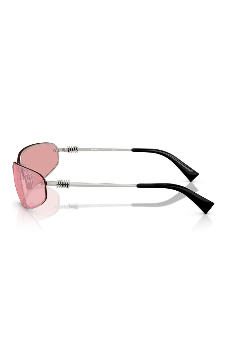 69mm Oversize Oval Sunglasses, Alternate, color, PINK
