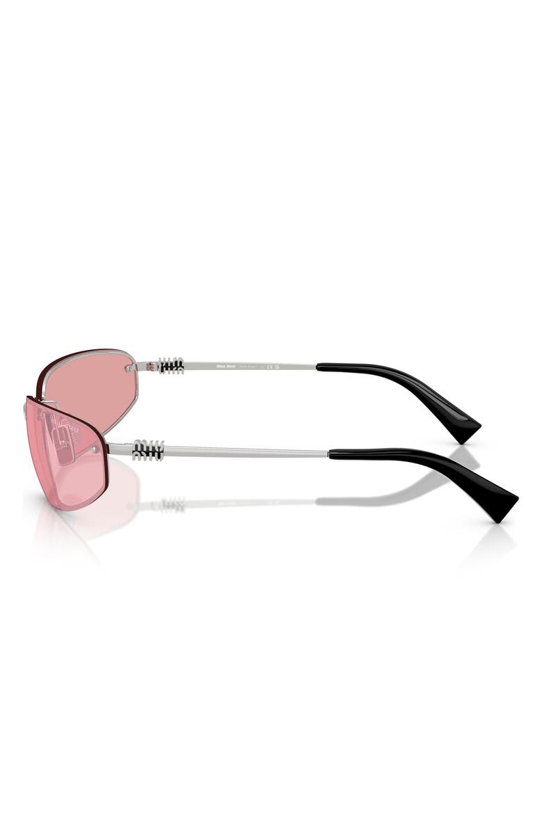 Miu Miu 69mm Oversize Oval Sunglasses, Alternate, color, Pink