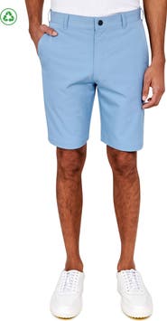 CONSTRUCT Regular Fit Solid Recycled Performance Flat Front Golf Shorts