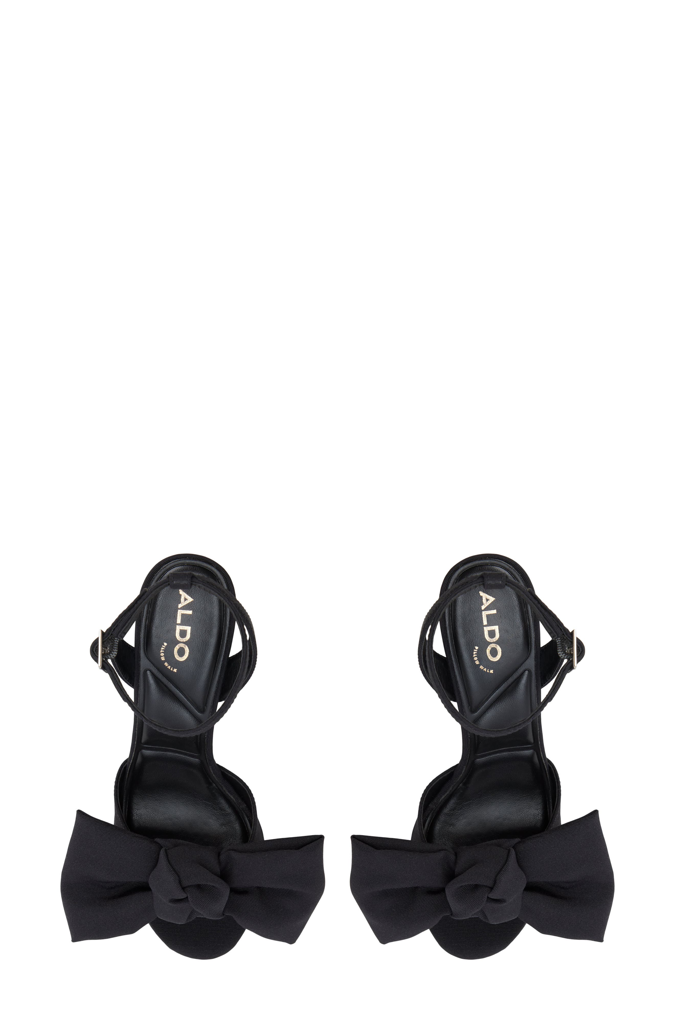 ALDO Luscious Ankle Strap Platform Sandal, Alternate, color, Black