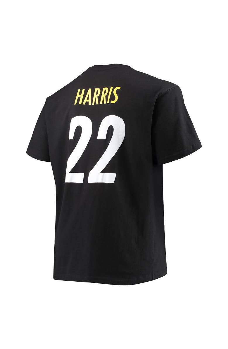 FANATICS Men's Fanatics Branded Najee Harris Black Pittsburgh Steelers Big & Tall Player Name & Number T-Shirt, Alternate, color, 