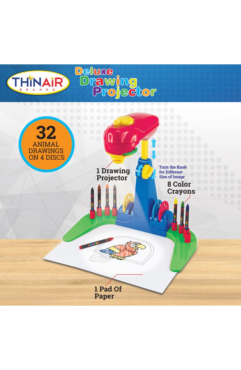 Playful Minds Deluxe Drawing Projector 14 Piece Coloring and Tracing Art Kit, Alternate, color, Multicolored