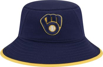 New Era Men's New Era Navy Milwaukee Brewers Game Day Bucket Hat ...