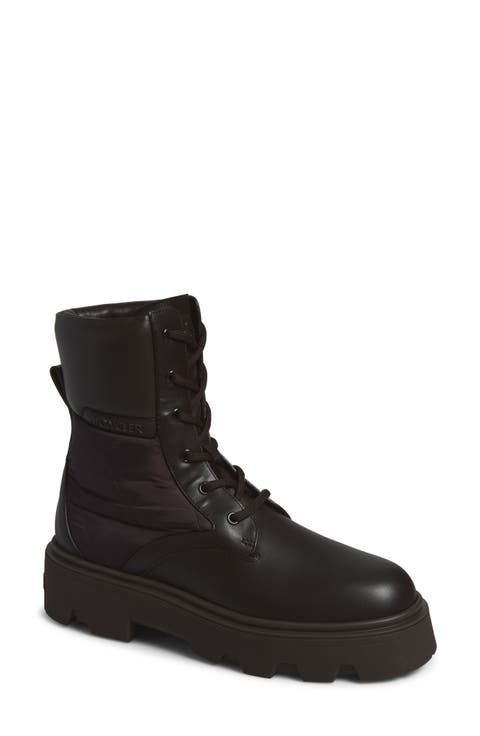 Aurea Lace-Up Leather Bootie