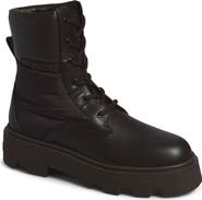 Moncler Aurea Lace-Up Leather Bootie