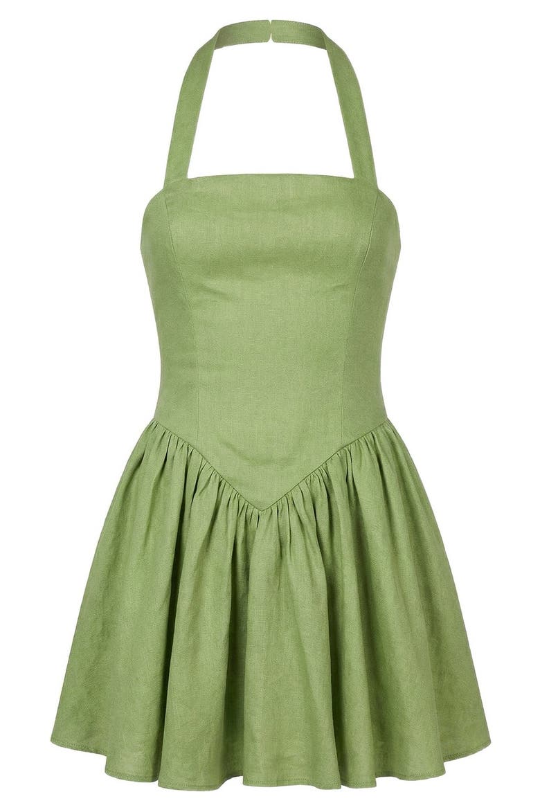 Amalie Linen Dress, Alternate, color, Cactus