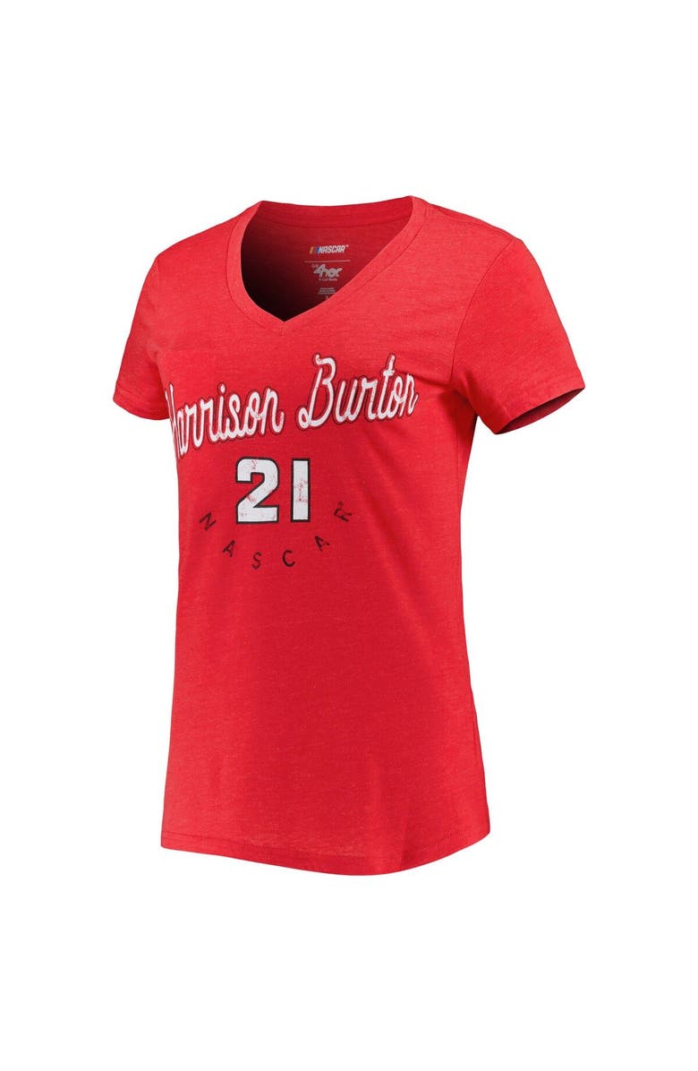 G-III 4HER BY CARL BANKS Women's G-III 4Her by Carl Banks Red Harrison Burton Bump & Run V-Neck T-Shirt, Alternate, color, Red