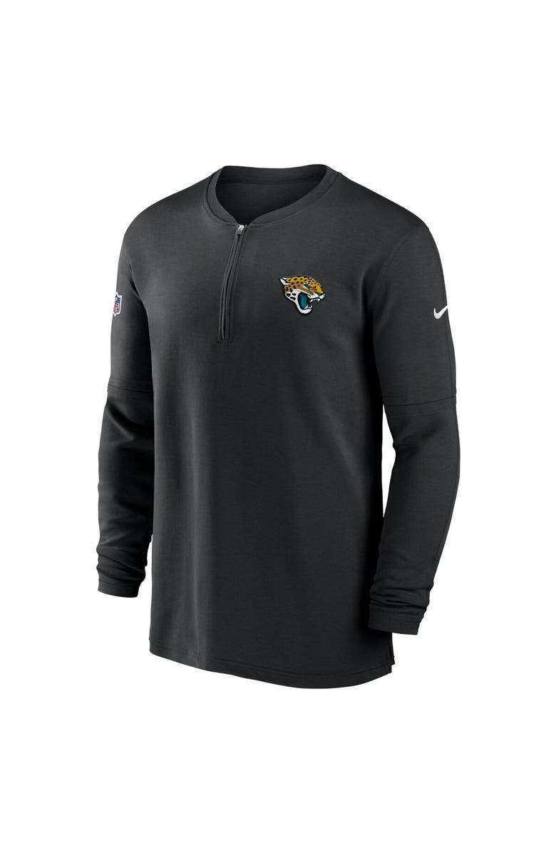 Nike Men's Nike  Black Jacksonville Jaguars 2023 Sideline Performance Long Sleeve Tri-Blend Quarter-Zip Top, Alternate, color, 