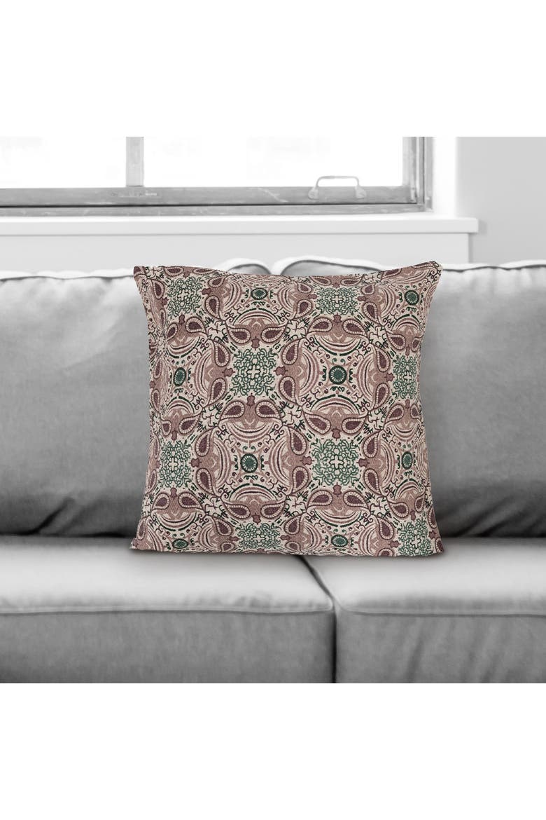 Recycled Cotton Blend Pillow, Alternate, color, Green