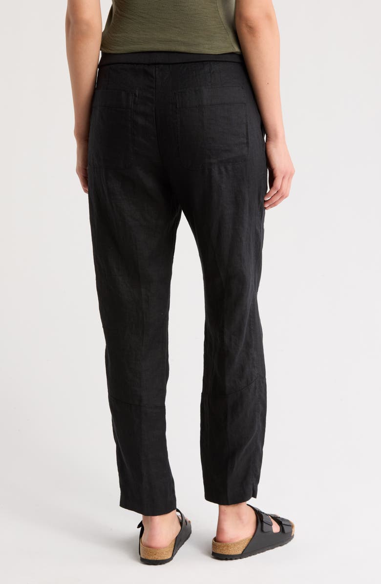 James Perse Patched Linen Pull-On Pants, Alternate, color,
