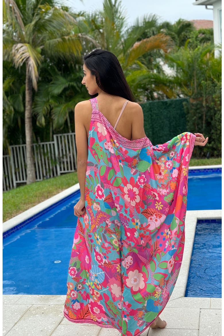 Asymmetrical One-Shoulder Neck Cover-Up, Alternate, color, PINK