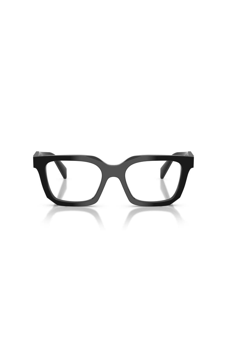 Prada 52mm Irregular optical glasses, Alternate, color, Black