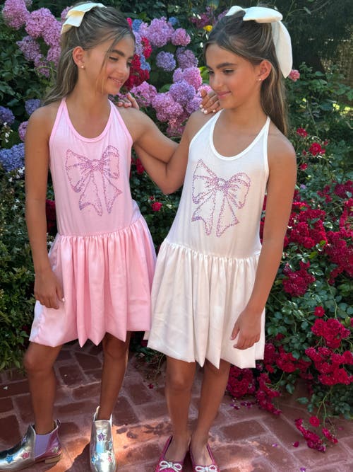 LOLA + THE BOYS LOLA + THE BOYS CRYSTAL BOW BUBBLE DRESS