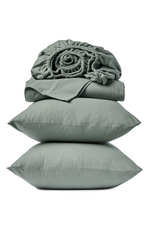 Cloud Brushed Organic Cotton Flannel Sheet Set