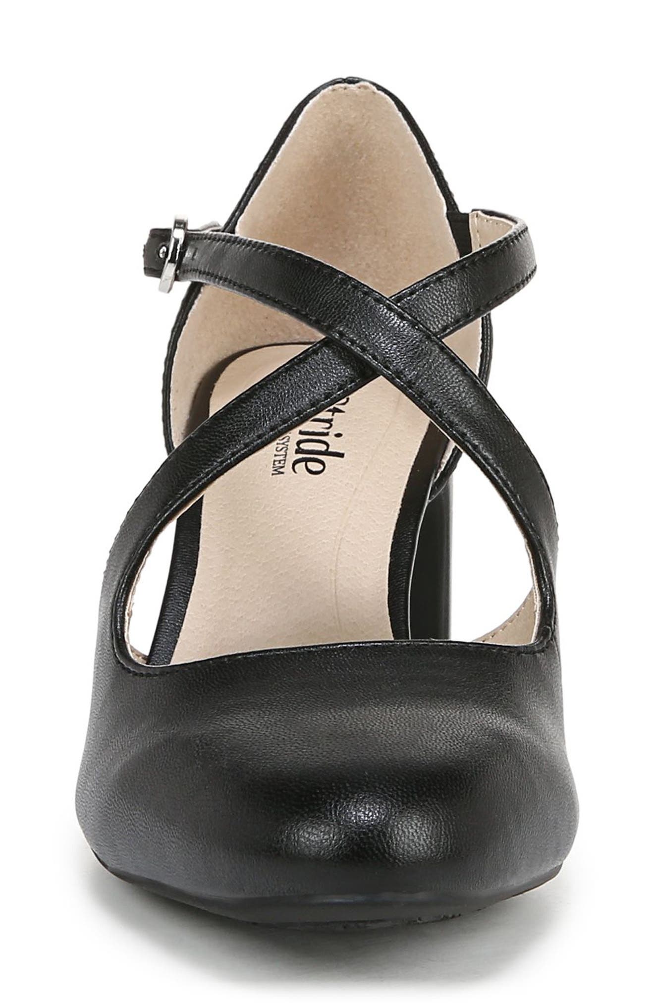 Tracy Pump, Alternate, color, BLACK LEATHER