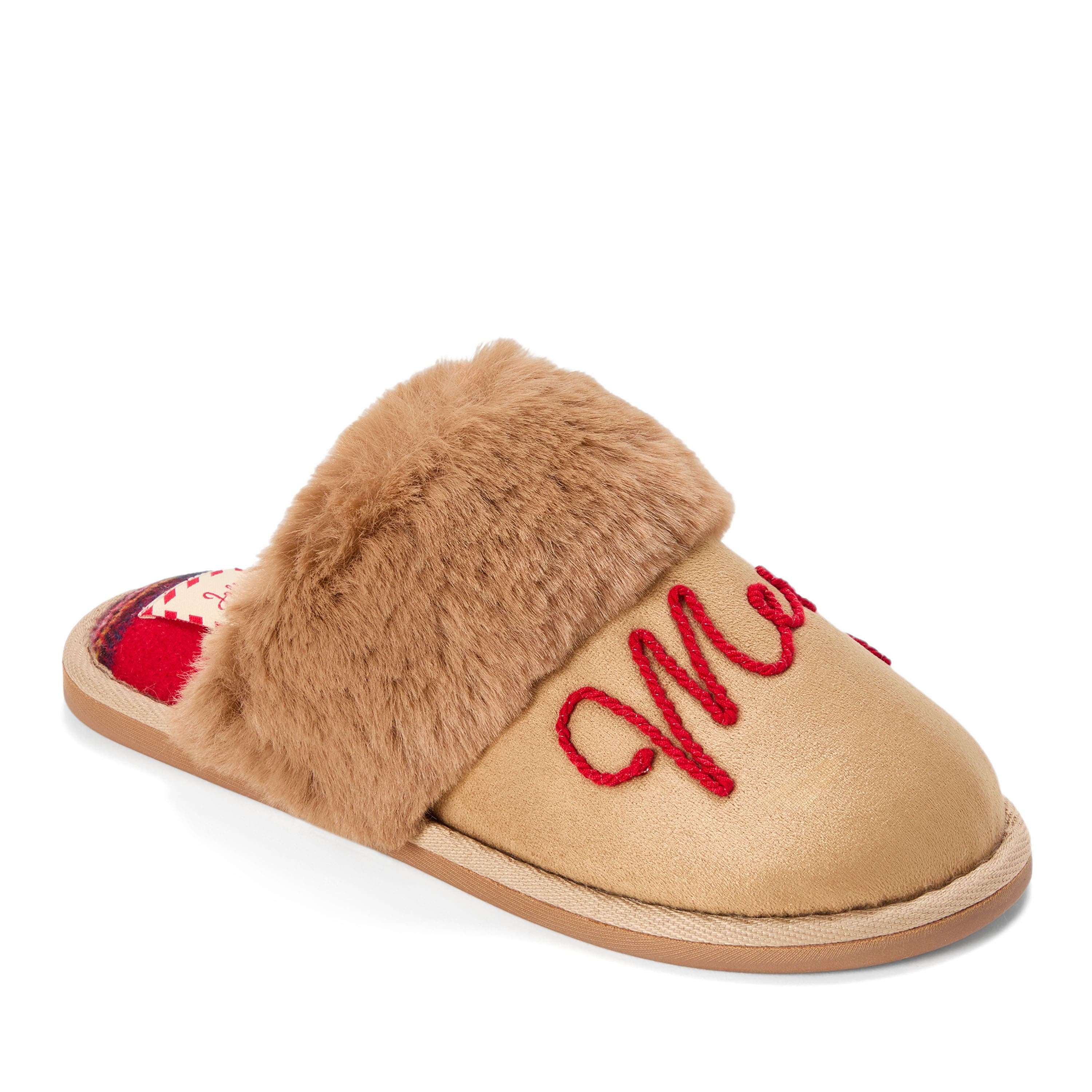 Cozy Holiday Scuff Slippers, Alternate, color, DESERT