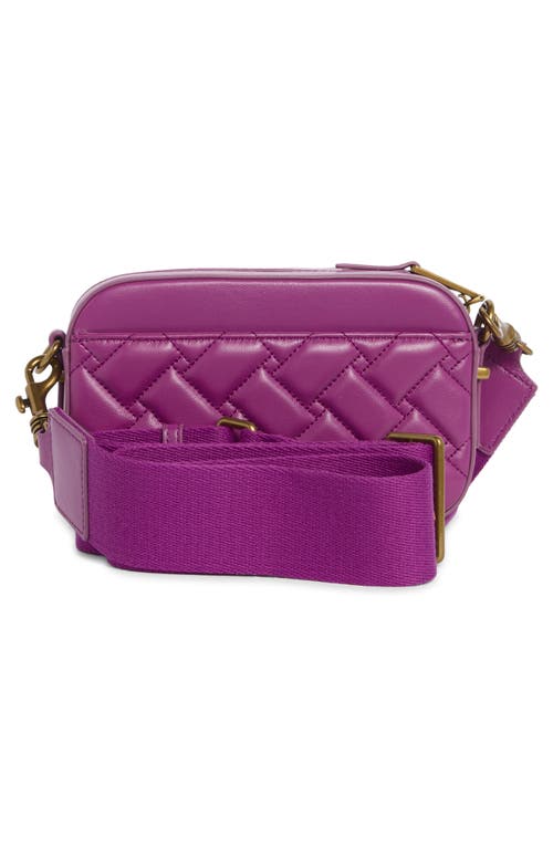 Kurt Geiger London Small Kensington Quilted Leather Camera Bag In Pink