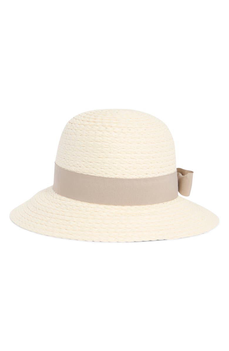 Nine West Grosgrain Bow Cloche, Main, color,