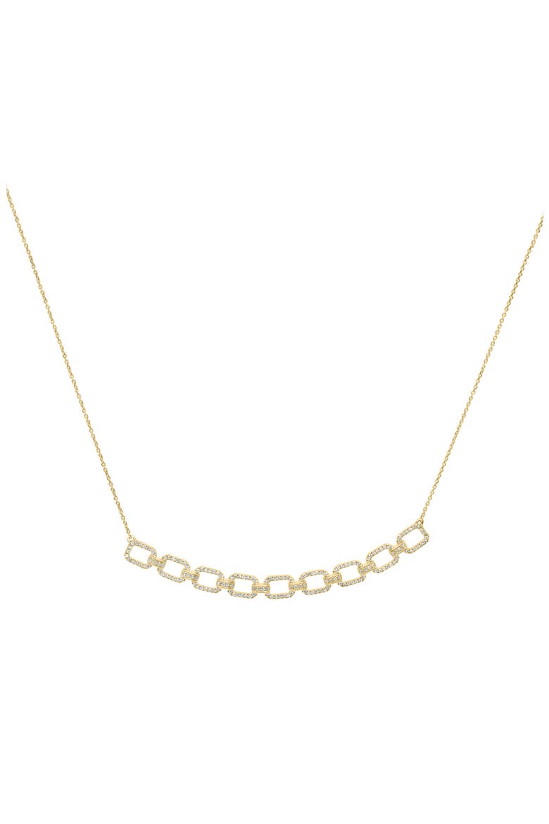 Diamond Chain Link Pendant Necklace, Main, color, GOLD