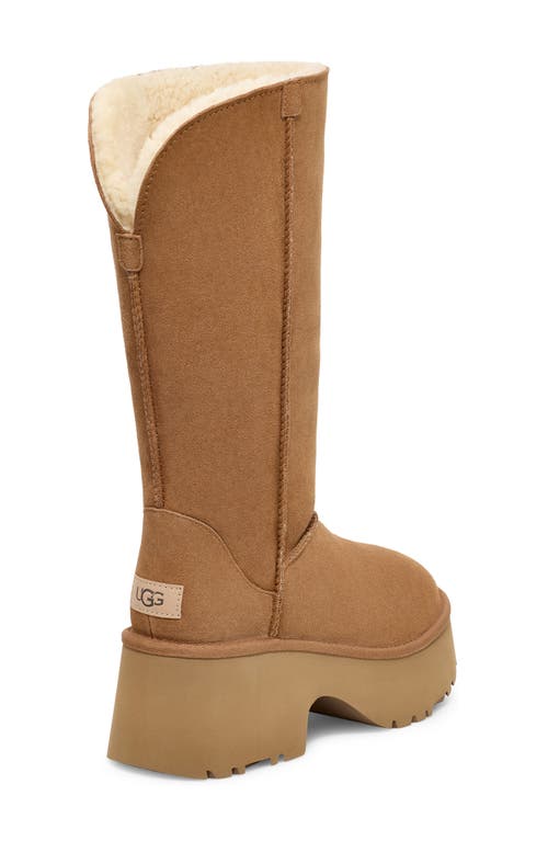Shop Ugg ® Classic New Heights Genuine Shearling Cuffable Boot In Chestnut