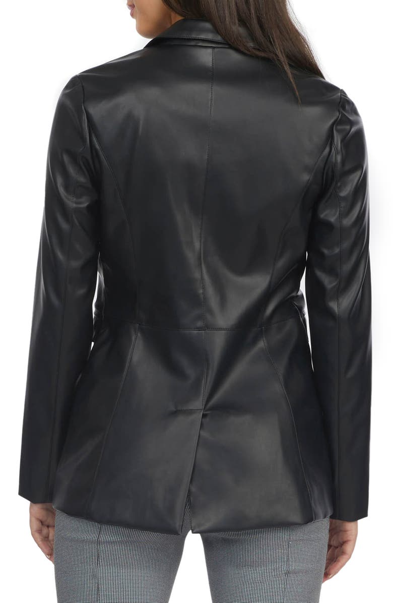 Laundry by Shelli Segal Faux Leather Blazer, Alternate, color, 