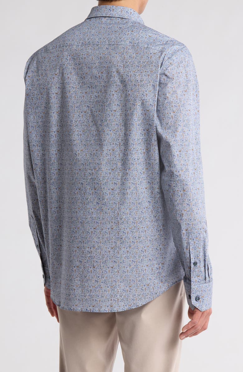 Bugatchi Julian Long Sleeve Classic Fit Woven Shirt, Alternate, color,