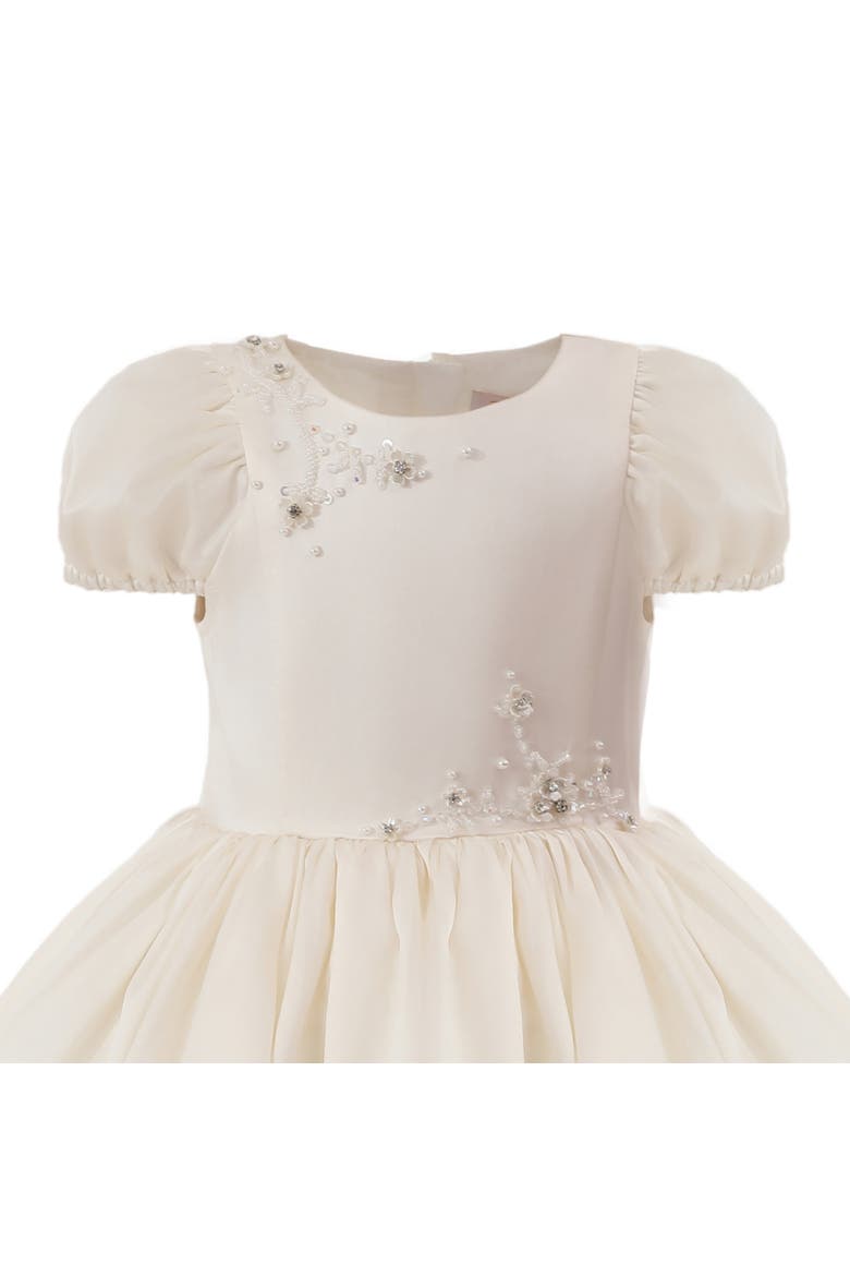 Embroidered Pleated Dress, Alternate, color, Ivory