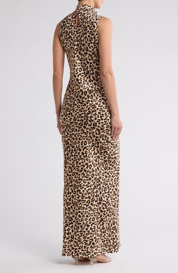 Kura Cowl Neck Sleeveless Silk Dress