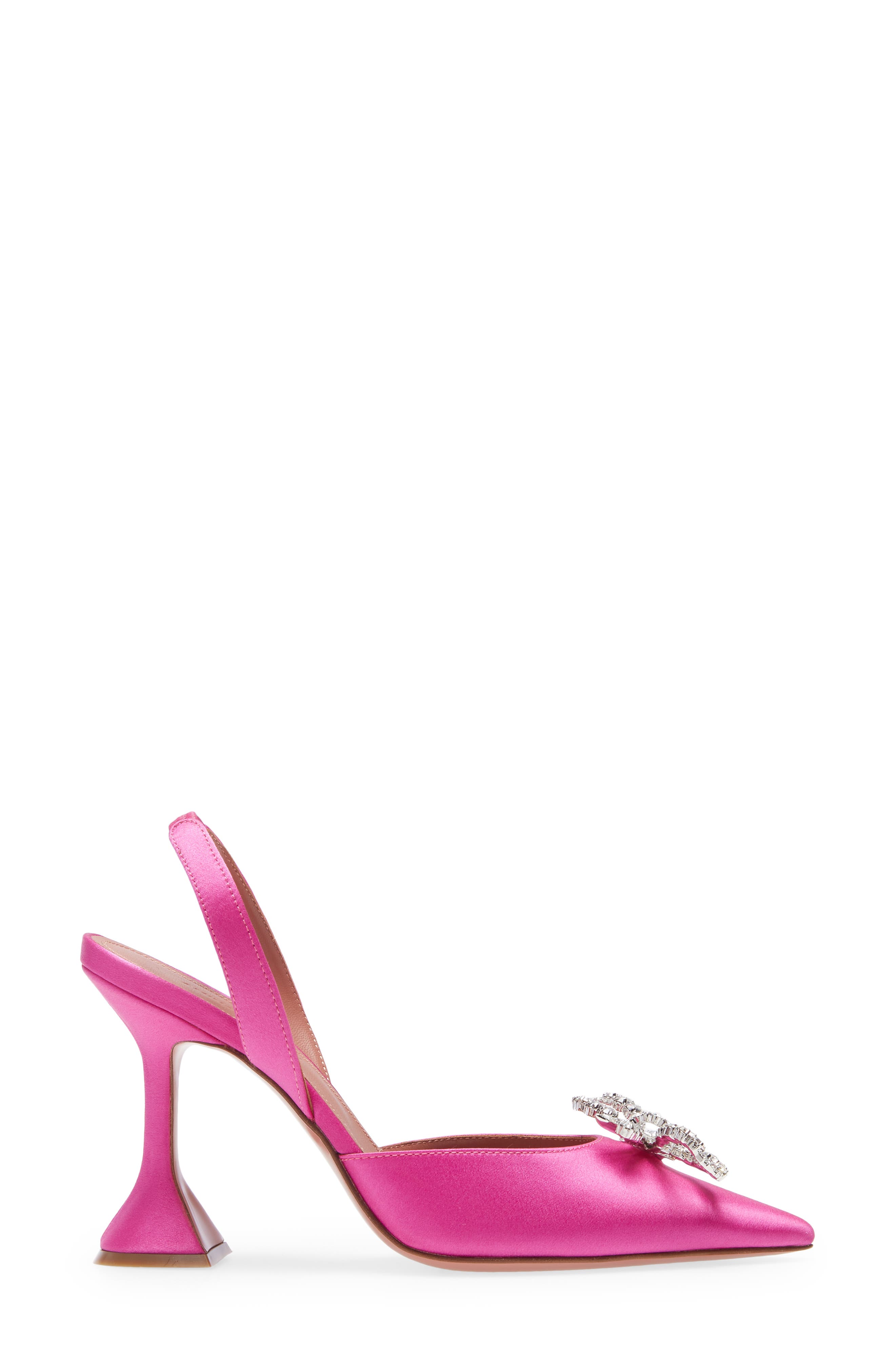 Rosie Pointed Toe Slingback Pump, Alternate, color, SATIN PINK/ WHITE CRYSTALS