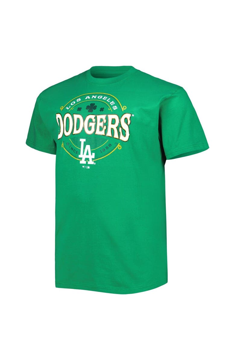 PROFILE Men's Kelly Green Los Angeles Dodgers Big & Tall Celtic T-Shirt, Alternate, color, 