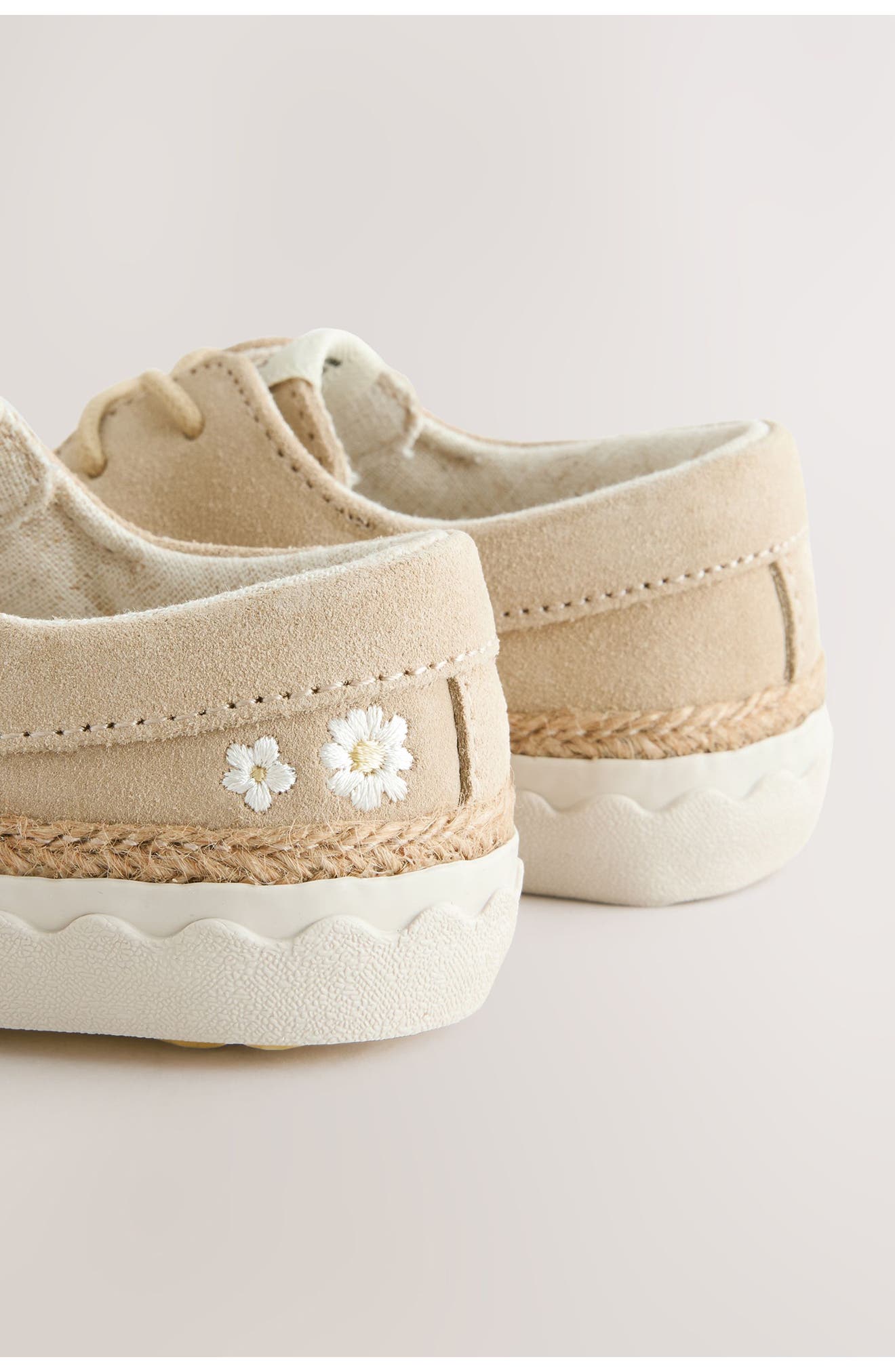 NEXT Kids' Floral Boat Shoe, Alternate, color, Neutral