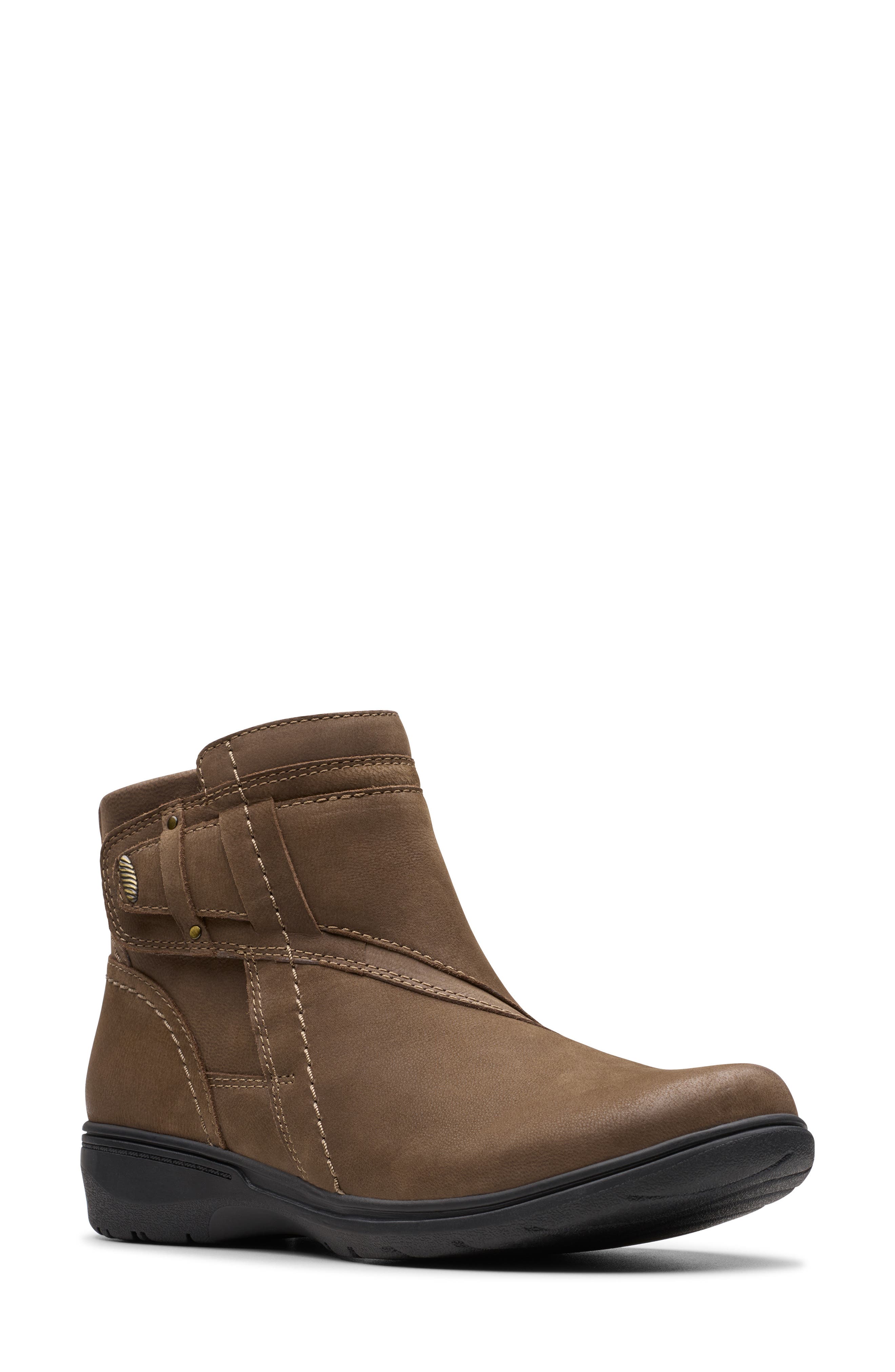 Clarks<sup>®</sup> Carleigh Style Boot, Main, color, Mushroom Nubuck
