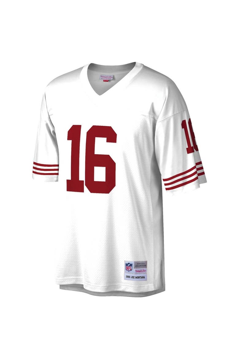 Men's Mitchell & Ness Joe Montana White San Francisco 49ers Legacy Replica Jersey, Alternate, color, White