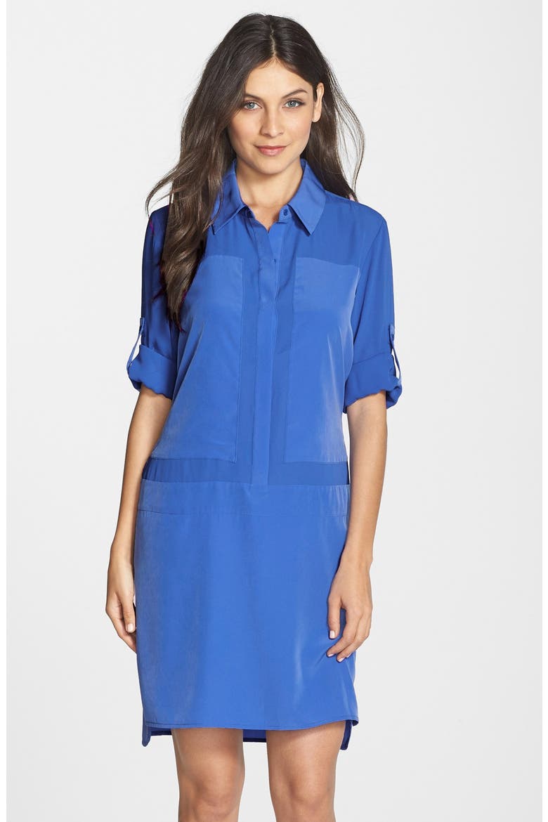 Georgette Shirtdress, Main, color, DAZZLING