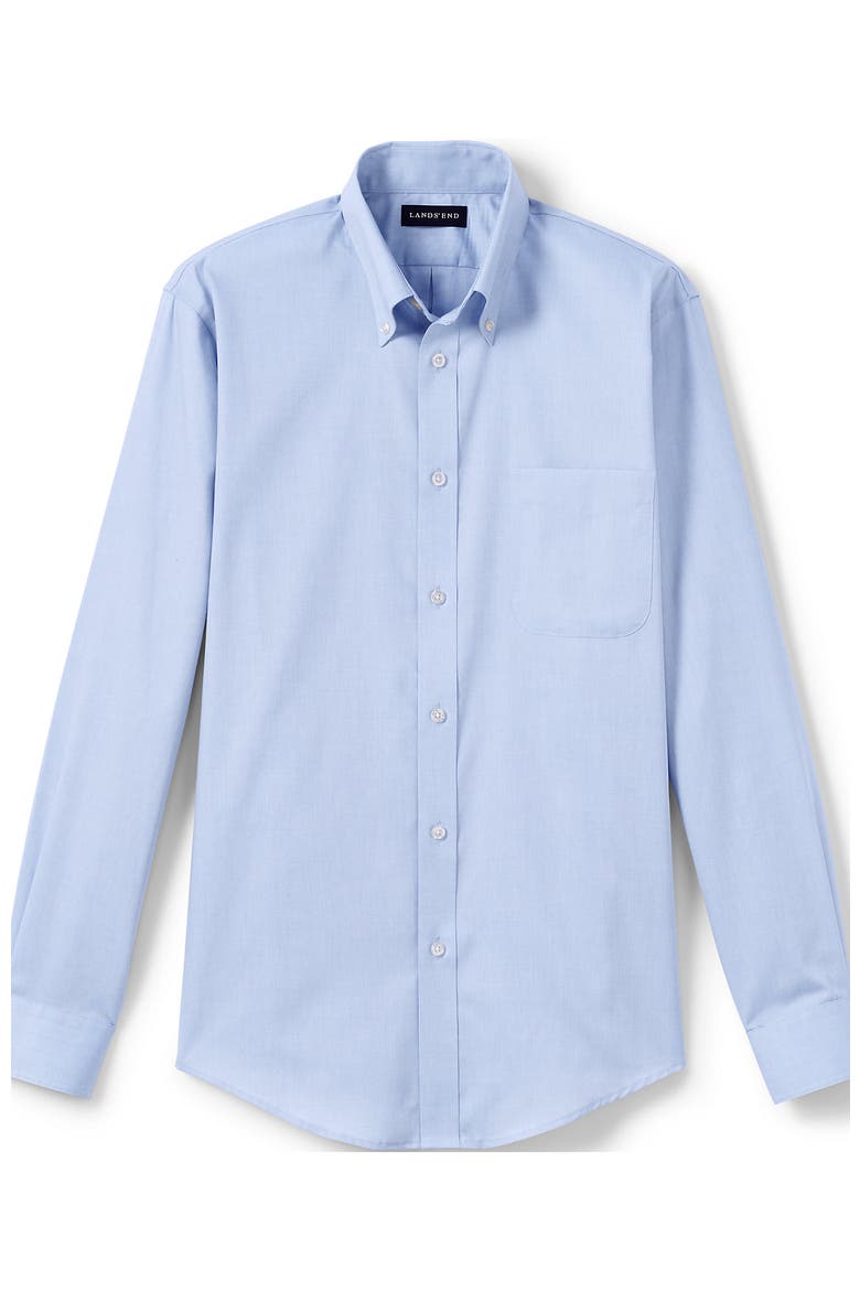 School Uniform  Long Sleeve No Iron Pinpoint Dress Shirt, Alternate, color, Blue