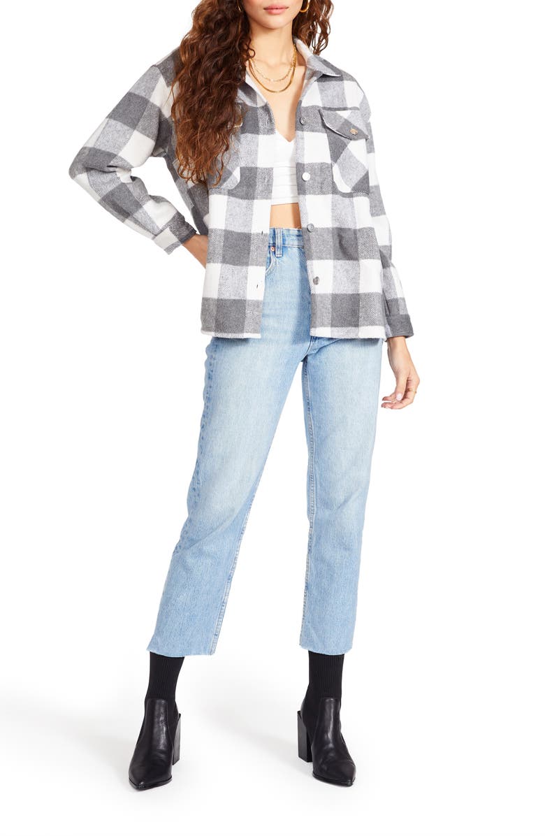 BB Dakota by Steve Madden BB Dakota Plaid Shirt Jacket, Alternate, color,