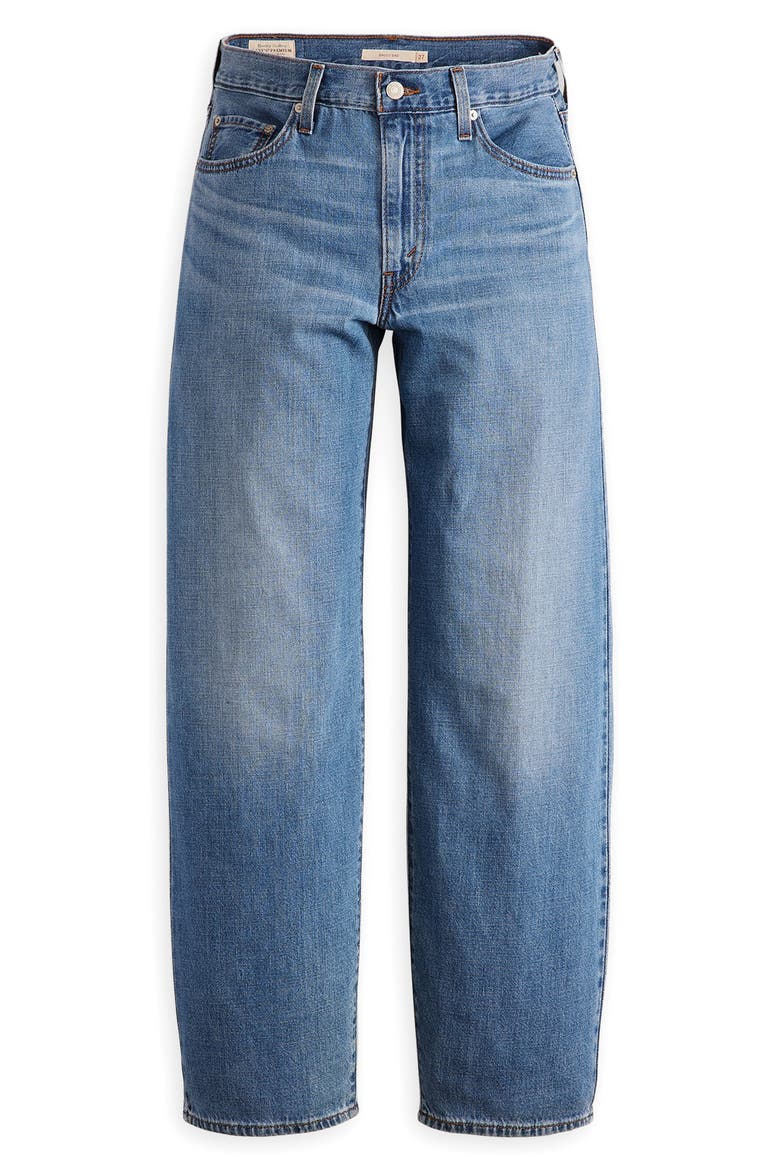 Baggy Wide Leg Cotton & Linen Dad Jeans, Alternate, color, HEAVY CHECK