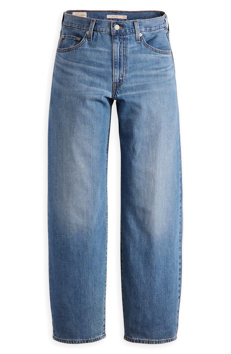 Levi's<sup>®</sup> Baggy Wide Leg Cotton & Linen Dad Jeans, Alternate, color, Heavy Check
