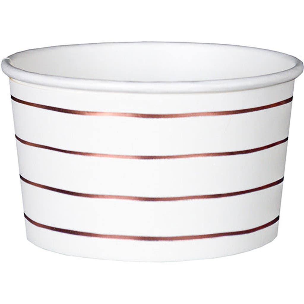 Daydream Society Frenchie Striped Treat Cups In Rose Gold