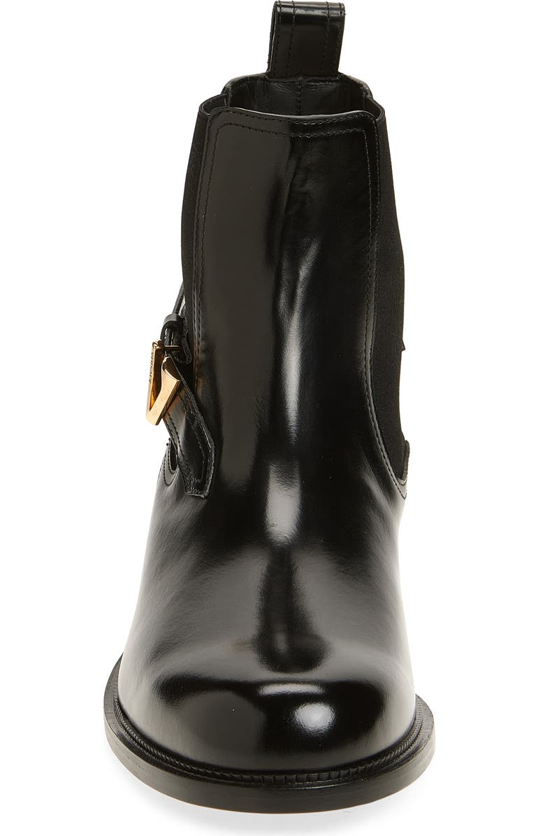 Versace VLOGO Chelsea Boot, Alternate, color, Black-Versace Gold